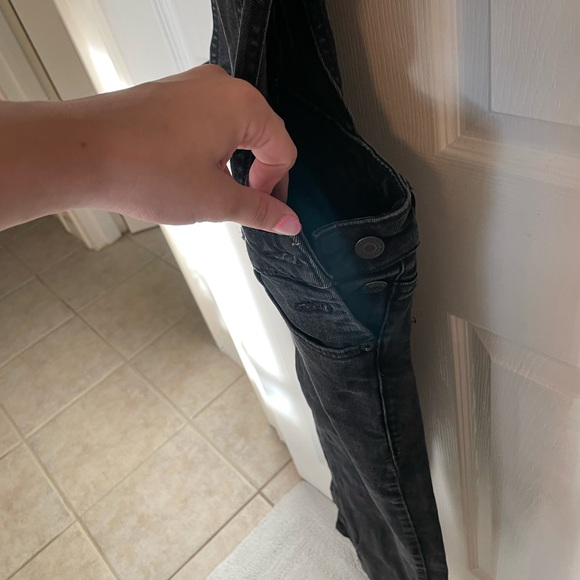 Black Denim long Overalls - Picture 3 of 3